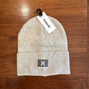 NWT Hurley Speckled Verse Beanie, Summit White